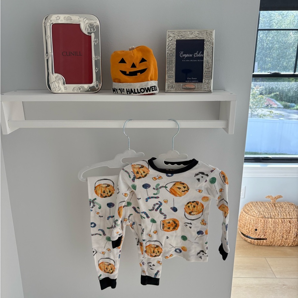 Burt's Bees Baby Halloween Pajama Set - White and Black